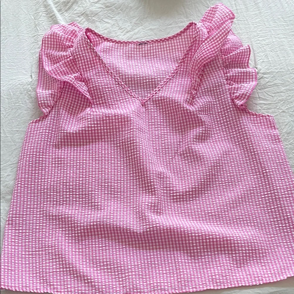Set of Three Gingham and White tops - Picture 3 of 4
